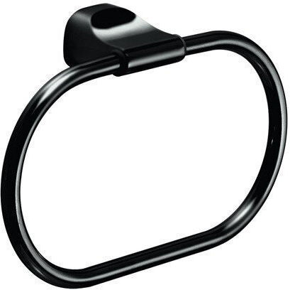 Domoletti Einzelner Badezimmerhaken mit Schrauben 16,3x7,6cm Schwarz
