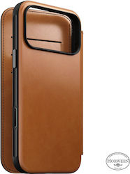 Nomad Modern Leather Folio Saddle Horween iPhon...