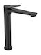 Invena Nestos Tall Black Sink Faucet