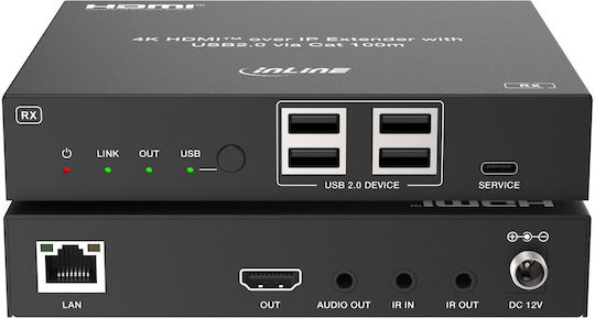 InLine KVM & Data Switch with HDMI / Ethernet / USB / USB 2.0 / USB-B