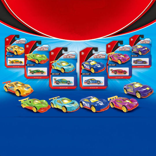 Set 6 Mașinuțe Sport Metalice Flippy Mașinuțe De Curse Din Aliaj Tip S55 1:64 Mașinuțe Pentru Copii Jucării Metalice 8 X 3.2 X 2.2 Cm Per Bucată Culori Asortate