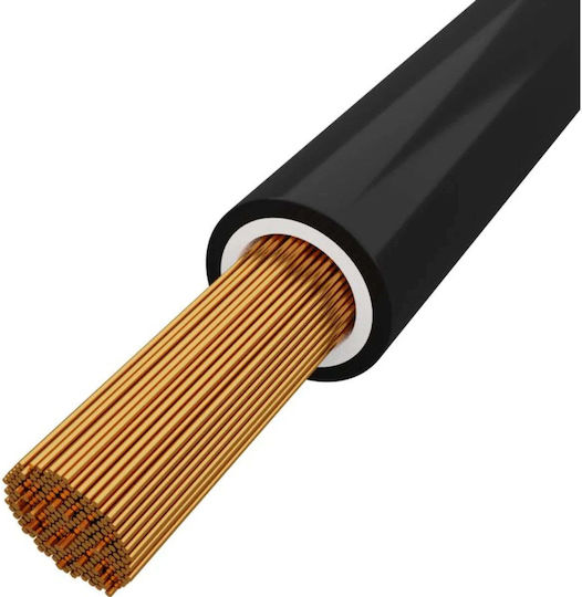 Bitner Καλώδιο Ρεύματος τύπου NYAF με Διατομή 1x4mm² σε Μαύρο Χρώμα 1m Εύκαμπτο