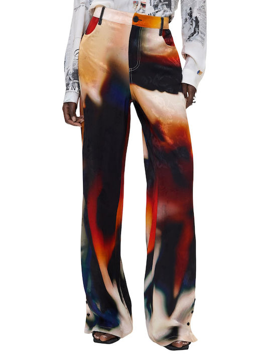Pantaloni de damă din țesătură Multi