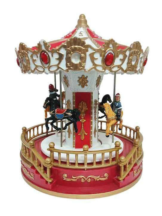 Carousel Коледно Светещо Декоративно Въртележка с Музика