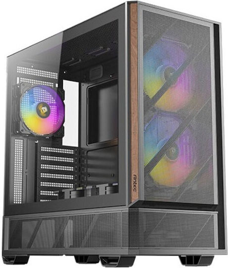 Antec P30 AIR Геймърско Midi Tower Компютърно Кутия с Страничен Прозорец и RGB Осветление Черен