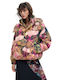 Short Women's Puffer Jacket for Winter Multi