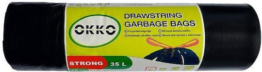 Staples 35L Capacity Black Trash Bags 15 Pieces