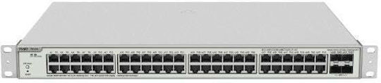 Ruijie Comutator Gestionat L2 PoE+ RG-NBS3200-48GT4XS-P v2 cu 24 Porturi Gigabit (1Gbps) Ethernet și 4 Porturi SFP