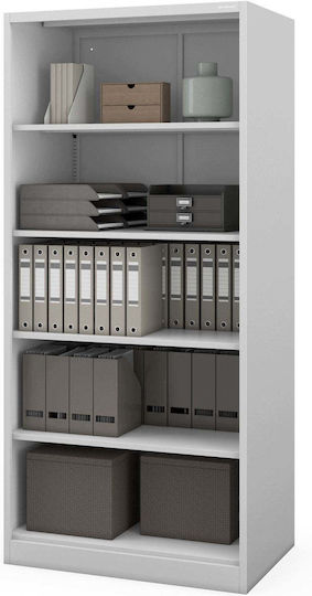 Bücherregal Rufus Grau 90x195x60cm