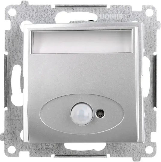 Kontakt-Simon Wandleuchte mit Integrierte LED Silbern 7,5x7,5cm
