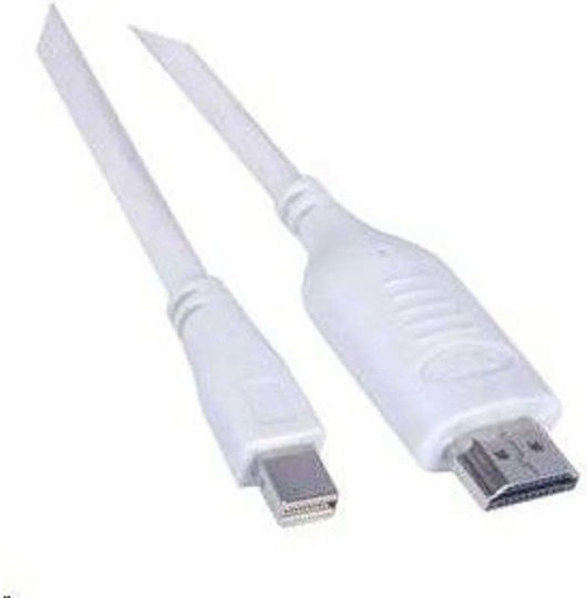 PremiumCord Mini-DisplayPort-Stecker - HDMI-Stecker Kabel 3m Weiß