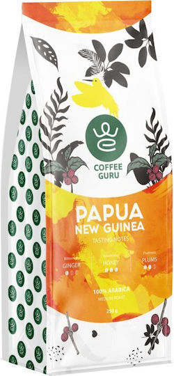 CoffeeGuru Cafea Espresso Arabica Noua Guinee - Papua în Boabe 250gr