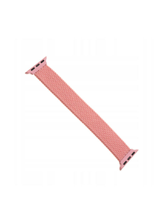 Fixed Elastic Nylon Strap Fixed Nylon Strap Apple Watch 42 44 45 46 49mm Size L Pink