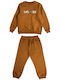 Kids Sweatpants Set With Brown Top 00230862TAVAS