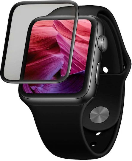 Fixed Fixed 3d Full-cover Закалено стъкло Apple Watch 40 мм Апликатор Черен