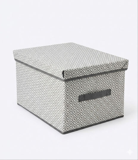 AGC Cutie de Depozitare din Tesatura cu Capac Gri 40x30x25cm