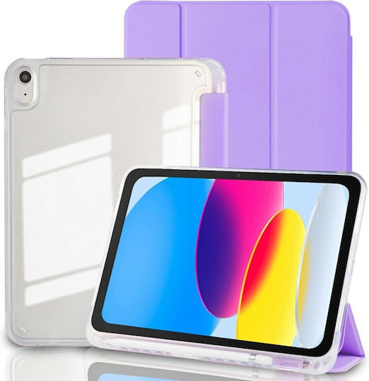SSCase Buchhülle Ständer Stift Lila Apple iPad 10,9" (2022) / iPad 11" (2025)