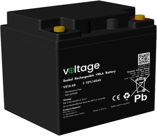 Voltage Батерия UPS с Капацитет 40Ah и Напрежение 12V