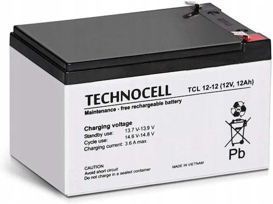 AGM UPS Battery with Capacity 12Ah and Voltage 12V