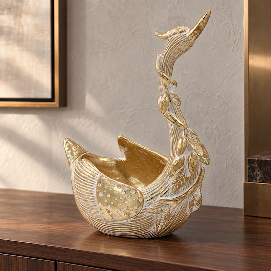 Keskor Dekorative Schwan Polyresin 22x15x32cm