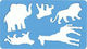 Koh-i-noor Animal Templates Lion Plastic Stencil Design Children