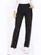 Women's Fabric Trousers in Regular Fit Black WL-11577AP-27JA-BLACK