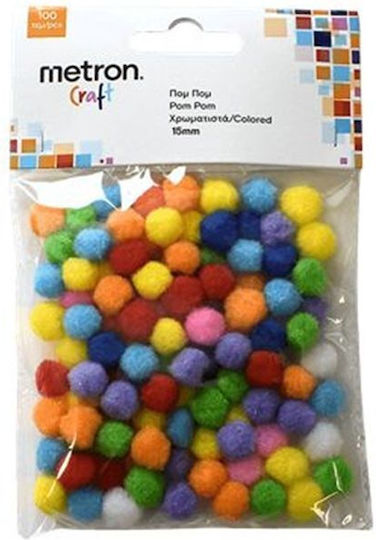 Metron Craft Pom Pom Handarbeit 1,5cm Bunte 100 Stück