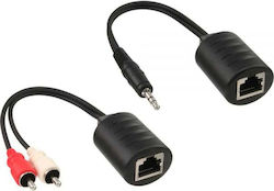 Inline AV система за предаване на сигнал Audio over LAN Ethernet RJ45 комплект 89003