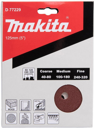 Makita Makita Exzenterschleifer Blatt 125x125mm Set 20 Stück