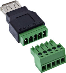Inline Usb-a Priză Feminină Clemă 5 Pini Fără Cablu Inline Usb-a Priză Feminină Clemă 5 Pini Fără Cablu