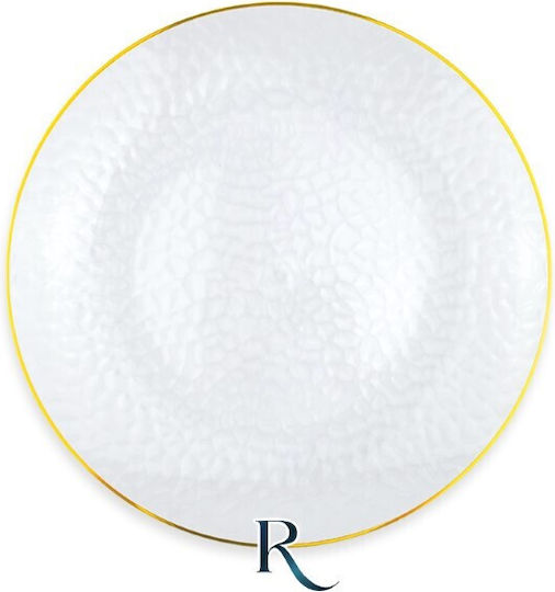 6 Reusable Plates 18cm Texture Crystal Gold