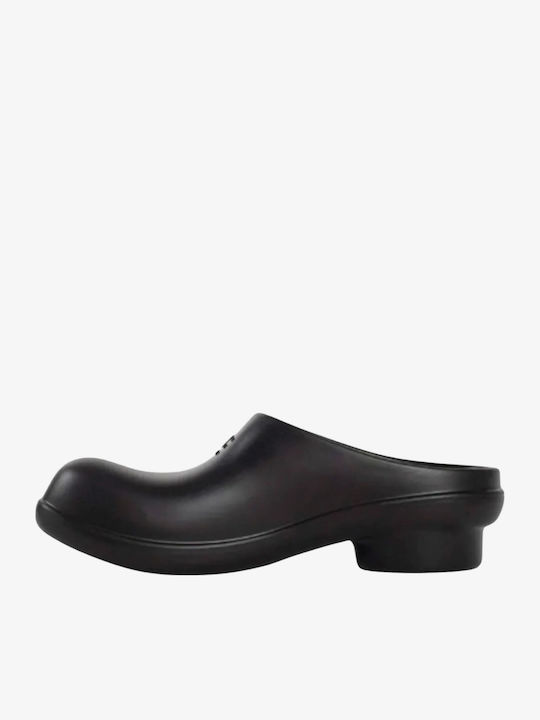 Pantofi Mules Dama Flat În Culoare Neagră