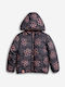 Kids Casual Short Hooded Black Jacket
