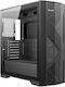Spacer Infinity Gaming Midi-Turm Computergehäuse mit Seitenfenster Schwarz
