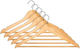 Domoletti Clothes Hanger for Pants Wooden Beige 5 Pieces