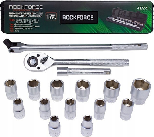 Rockforce Rockforce Ratschen- und Steckschlüssel-Set 1/2" 7 Stück