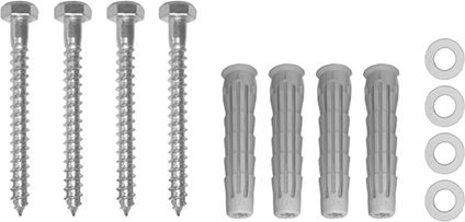 Set De Suport Rack Pe Perete Elematic 14x70 Mm Rezistență Până La 120 Kg 4 Ancore Cu Şurub Nylon Șuruburi Hexagonale Șaibe Plate