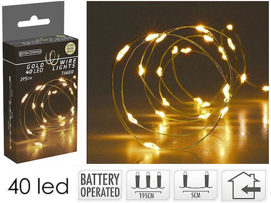LED Warm White Battery Powered String Lights