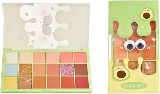 Kevin&Coco Παλέτα με Σκιές Ματιών Matte σε Σκόνη Multicolor