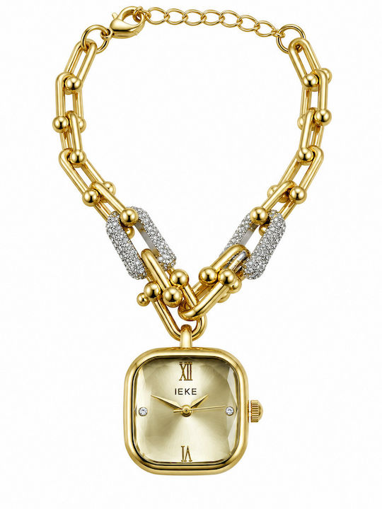 Womens Battery Watch With Gold/Silver Metal Bracelet