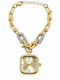 Womens Battery Watch With Gold/Silver Metal Bracelet