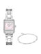 Mini Set Womens Watch 27mm Battery with Silver Steel Bracelet