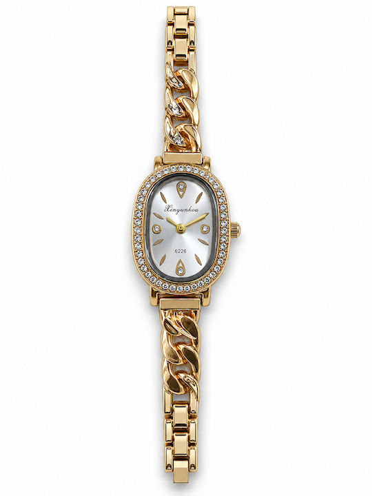 Xinyunkou Womens Battery Watch With Metal Bracelet Gold/Silver Xinyunkou Womens Battery Watch With Metal Bracelet Gold/Silver