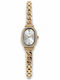 Womens Battery Watch With Metal Bracelet Gold/Silver