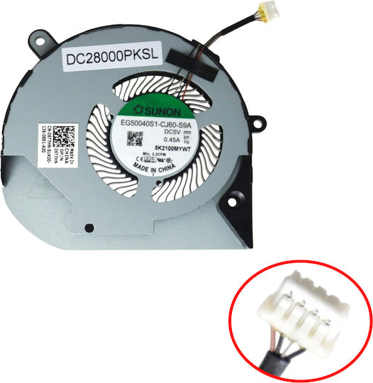 Лаптоп Вентилатор Cpu Cooling Fan Dell Precision 15 3550 3540 Latitude 5510 E5510 5500 Eg50040s1-cj60-s9a Dc28000pksl 6t7hn 06t7hn At2uj001zsl 4pin Код 81783