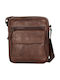 Leather Men's Shoulder / Crossbody Bag Brown