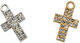 Μεταλλικoς Σταυρος Στρασακια 11mm X 19mm 0518074 Περιλαμβάνει 50 Τεμ Ασημι