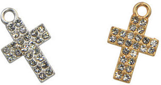Μεταλλικoς Σταυρος Στρασακια 11mm X 19mm 0518074 Περιλαμβάνει 50 Τεμ Ασημι