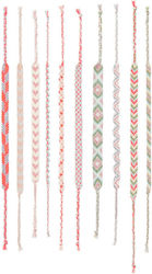 Friendship Bracelets Threads Diy Pastel Colors