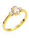 Einzelner Steine Ringe aus Gold 14K mit Diamant